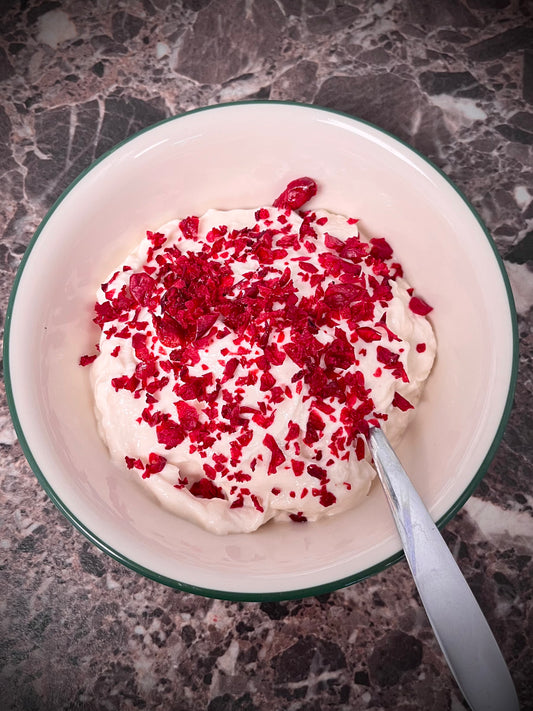 Freeze Dried Cherries on Yogurt Healthy Snack - EverlastingEats