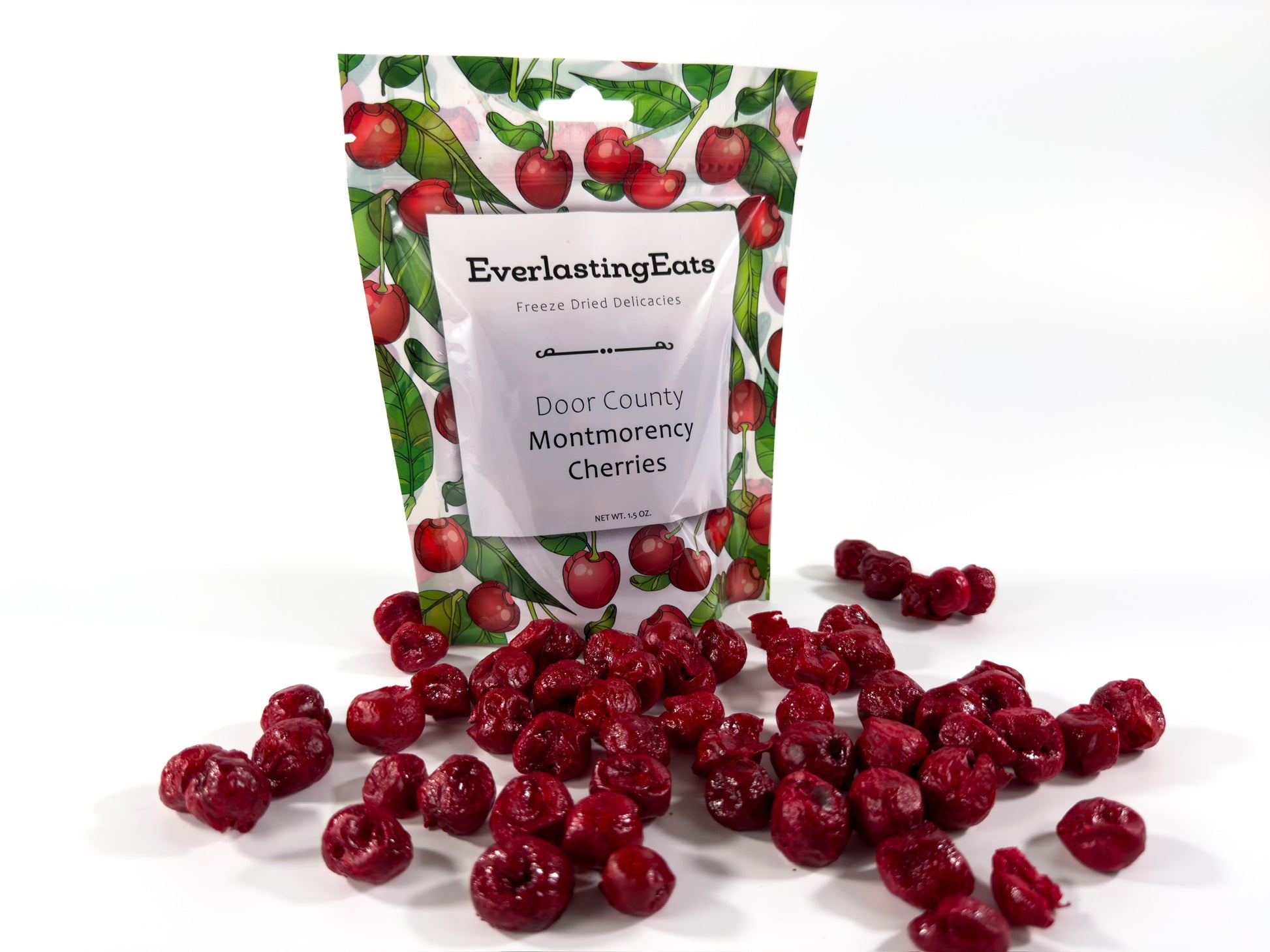 Feeze Dried Cherries Healthy Snack 1.5 oz bag Front - EverlastingEats